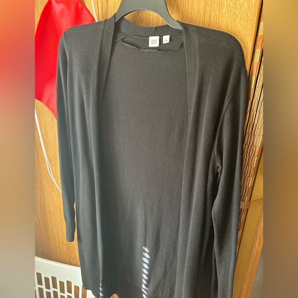 Large black cardigan. Worn twice